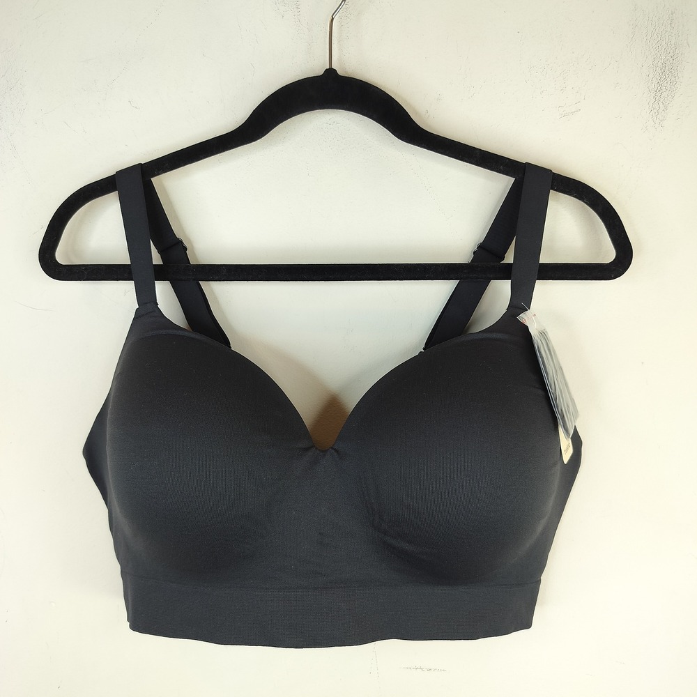 Truekind Wireless Shaping Bra 2XL Womens Supportive Comfort Black NEW